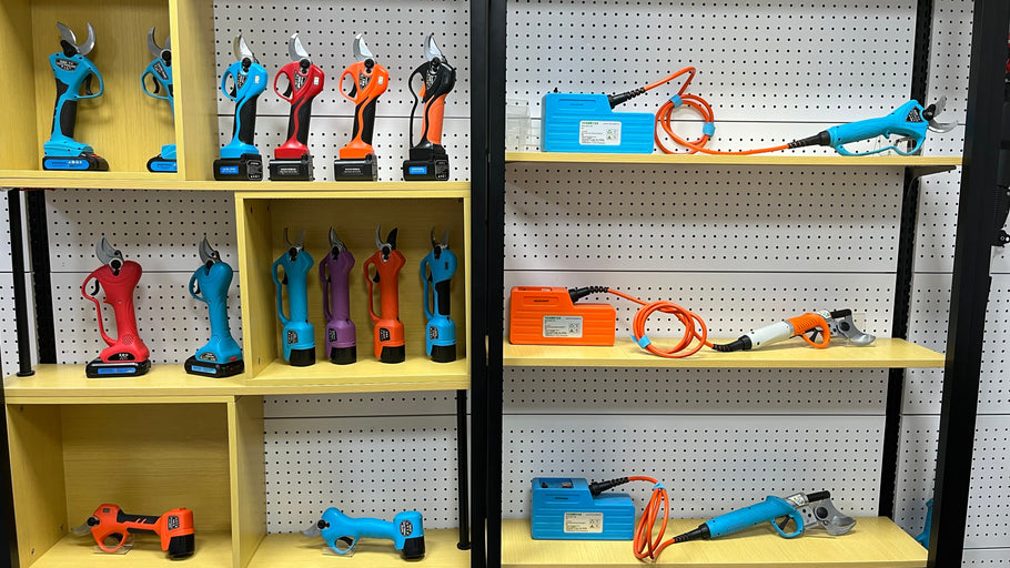 Factory Showroom of cordless electric pruners